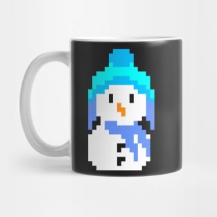 Retro 8 bit snowman Mug